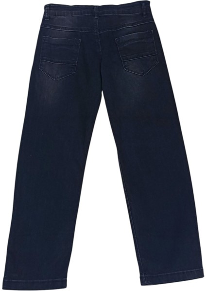 Erkek Çocuk Cep Üzeri Eskitme Desenli Likralı Beli Lastik Ayarlamalı Siyah Renk Kot Pantolon 3236 fiyatları