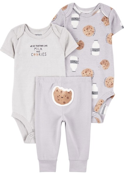 Bebek Gri 3lü Set