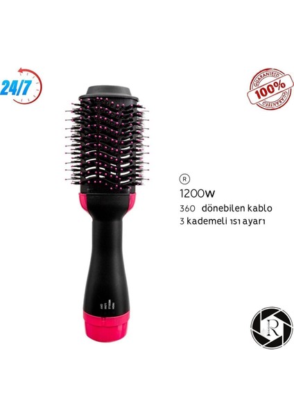 1200W Turbo Profesyonel Saç Şekillendirici ve Düzleştirici Fön Tarağı