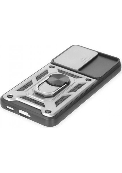 Samsung Galaxy S24 Kılıf Pars Lens Yüzüklü Silikon - Gümüş indirimleri