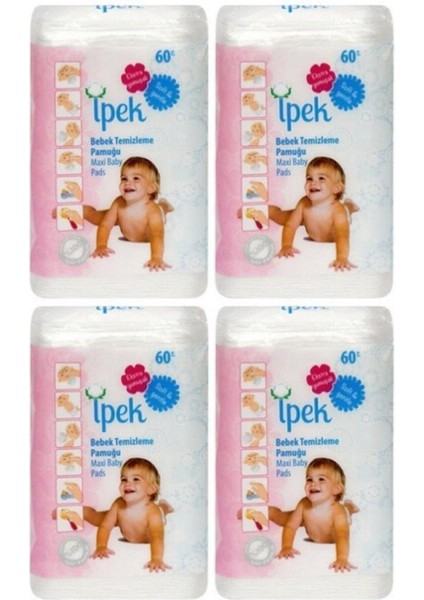 Ipek Maxi Bebek Temizleme Pamugu 60 Li 4 Adet