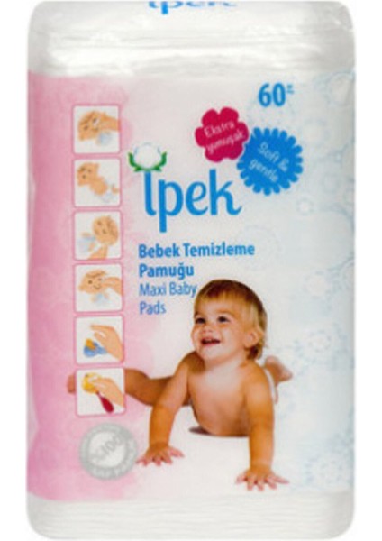Ipek Maxi Bebek Temizleme Pamugu 60 Li 4 Adet modelleri