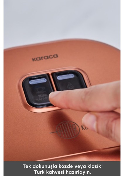 Hatır Köz Steel Çelik Cezveli Türk Kahve Makinesi 5 Fincan Kapasiteli Bronz