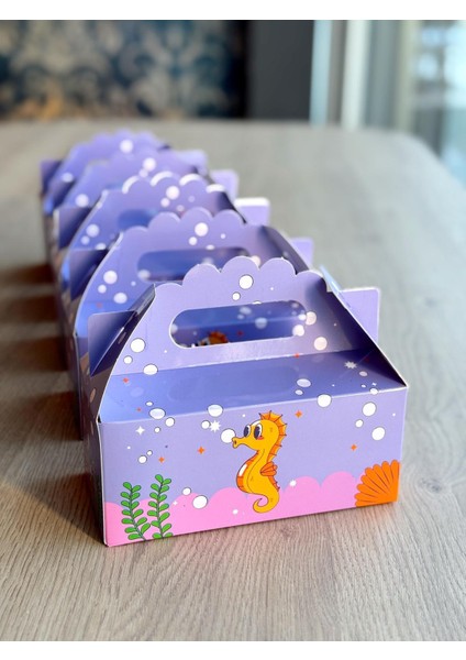 Denizatı Kutusu 25 'li El Tutmalı Çanta Doğum Günü Hediye Kutusu Pasta Kutusu indirimleri