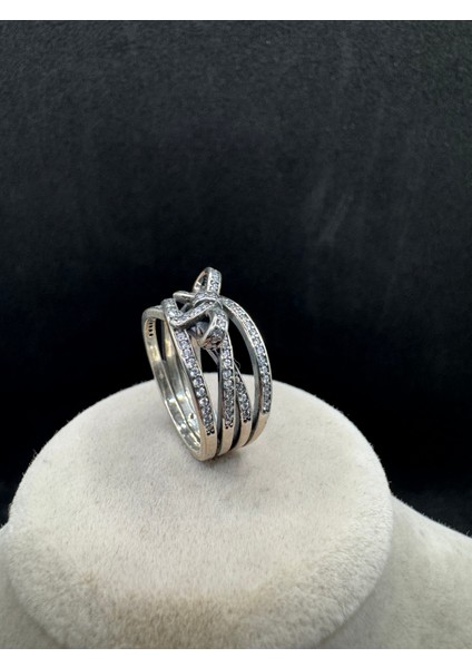 Ithal Fiyonklu Sarmal Kadın Gümüş Yüzük