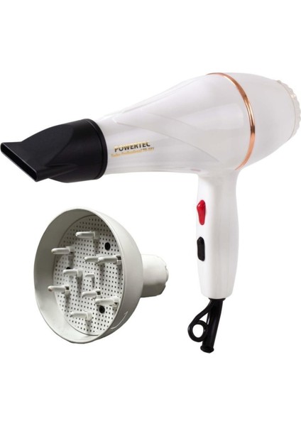 Yüksek Performanslı Profesyonel Fön Makinesi, Şık Beyaz Tasarım