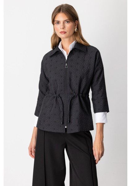 Kadın Beli Ipli Kapitone Ceket 62500 Siyah