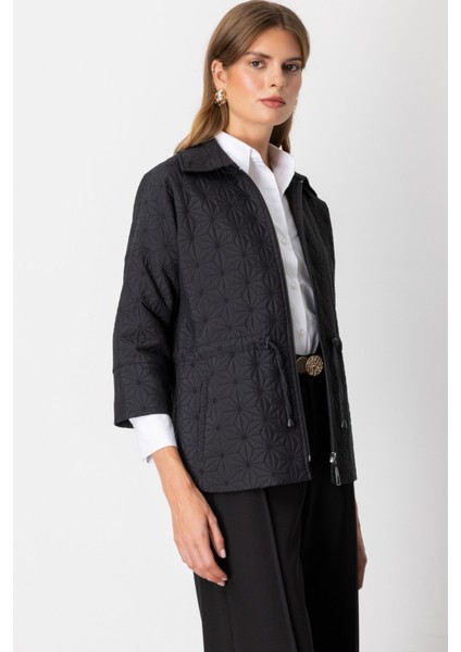 Kadın Beli Ipli Kapitone Ceket 62500 Siyah fiyatları