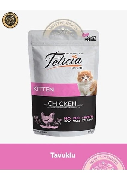 Pouch Yavru Tavuk Yaş Kedi Maması 6X85GR fiyatları