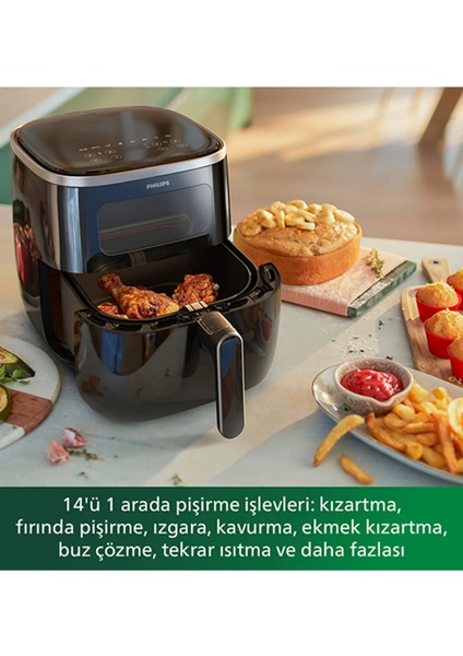 Yüksek Performanslı 5.6 Litre Hızlı Hava Fritözü Beyaz Renk fırsatları