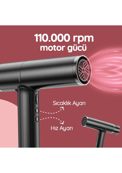 Haki Renkli Yüksek Performanslı Bldc Fön Makinesi, Şık ve Kullanışlı Tasarım. fiyatları