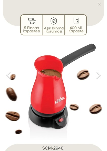 Kırmızı Kablosuz Elektrikli Cezve, Pratik ve Şık Tasarım fırsatları