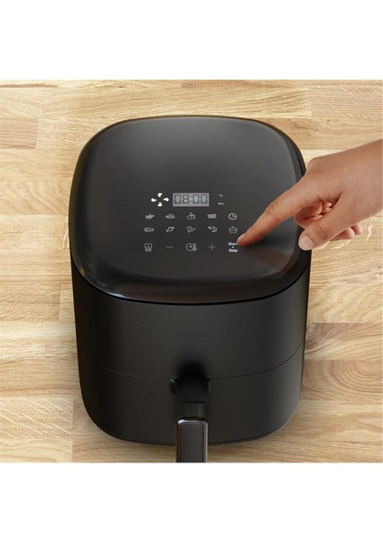 10 Programlı Az Yağlı Fritöz, 5 Litre, Siyah, Sağlıklı ve Pratik Kullanım fırsatları