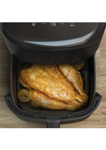 10 Programlı Az Yağlı Fritöz, 5 Litre, Siyah, Sağlıklı ve Pratik Kullanım