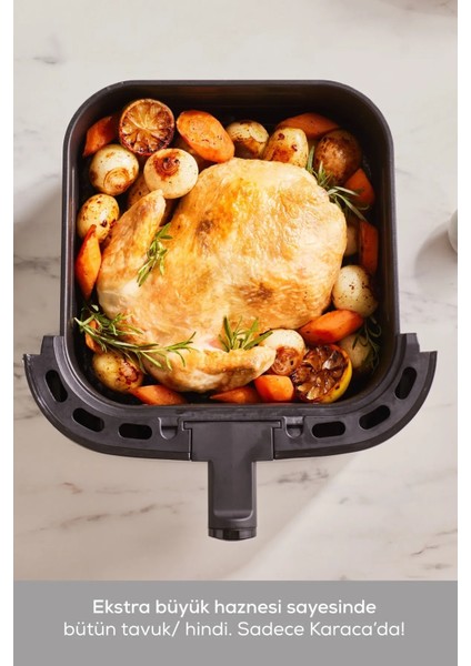 9l Büyük Kapasiteli Dijital Airfryer, 10 Pişirme Modu, Inox Tasarım, 8 Kişilik fırsatları