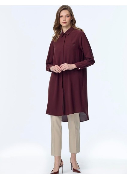 Gizli Düğme Detaylı Tunik T-0767