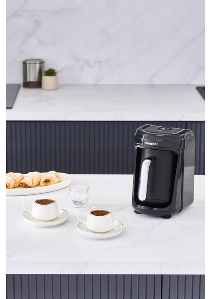 Şık Siyah Türk Kahve Makinesi, Hediye Seti ile Kaliteli Kahve Keyfi modelleri