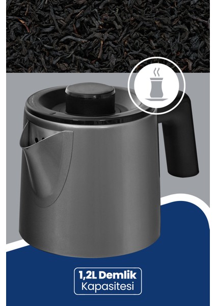 Incedem Antrasit Damlatmaz Çelik Çay ve Su Isıtıcı, Şık ve Kullanışlı Tasarım fırsatları