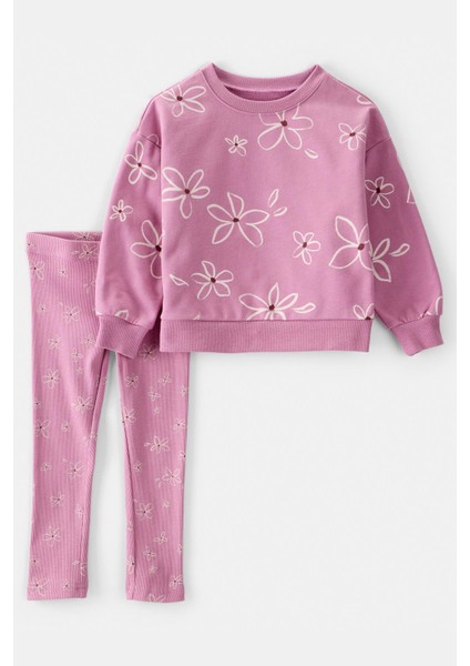 Kız Çocuk Desenli 2li Set