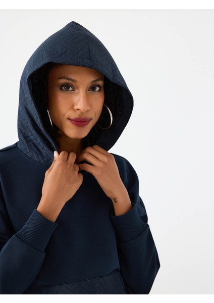 Oversize Lacivert Kadın Sweatshirt LF2040925 fırsatları