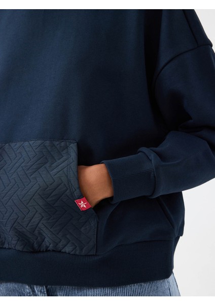 Oversize Lacivert Kadın Sweatshirt LF2040925 indirimleri