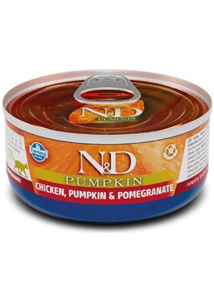Balkabaklı Tahılsız Tavuklu ve Narlı Yetişkin Kedi Konservesi 70 gr