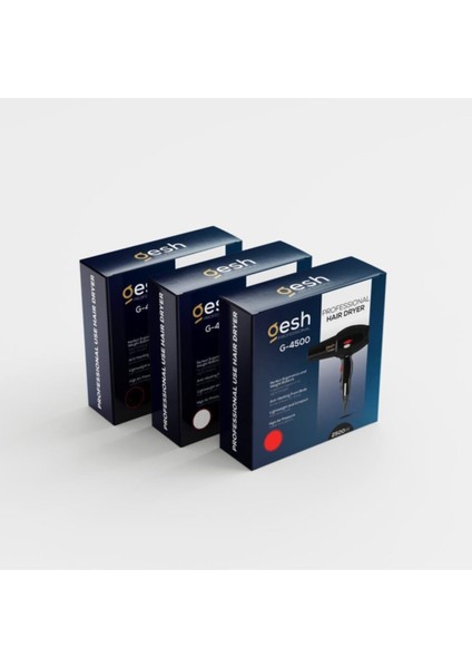 G-4500 Profesyonel 2500W Kuaför Fön Makinesi, Kırmızı Renk