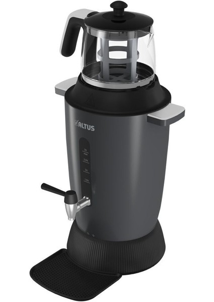 Gri Renkli Elektrikli Semaver Çay Makinesi, Pratik ve Şık Tasarım