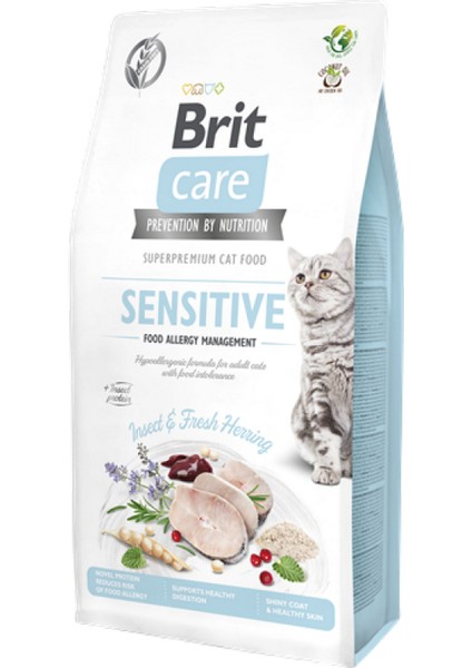 Wizard Brit Care 7 kg Alerjileri Olan Yetişkin Kediler Için, Tahılsız, Hipoalerjenik, Larva ve Taze Ringa Balıklı Kuru Mama