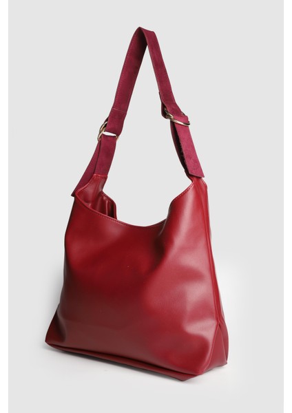 Lagraccio Paris Kadın Büyük Boy Salaş Omuz Çantası Bordo