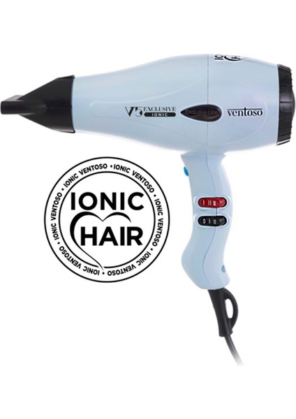 Iyonik Profesyonel Saç Kurutma ve Fön Makinesi, Mavi, Hızlı ve Güçlü Performans