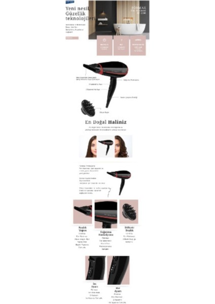 Siyah Fön Makinesi BY-4105 - Hızlı ve Güçlü Saç Şekillendirme Aracı fiyatları