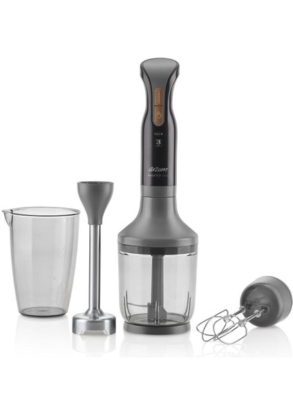 Ergonomik El Blender Seti, 1500W, Siyah, Güçlü ve Şık Tasarım