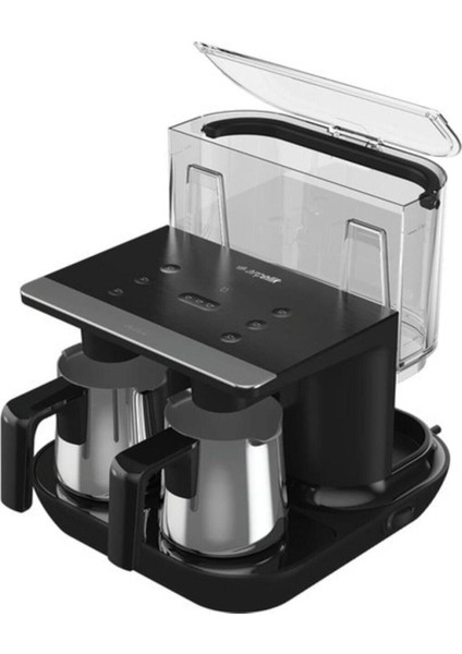 Siyah Çelik Iki Kişilik Türk Kahve Makinesi, Modern ve Şık Tasarım modelleri