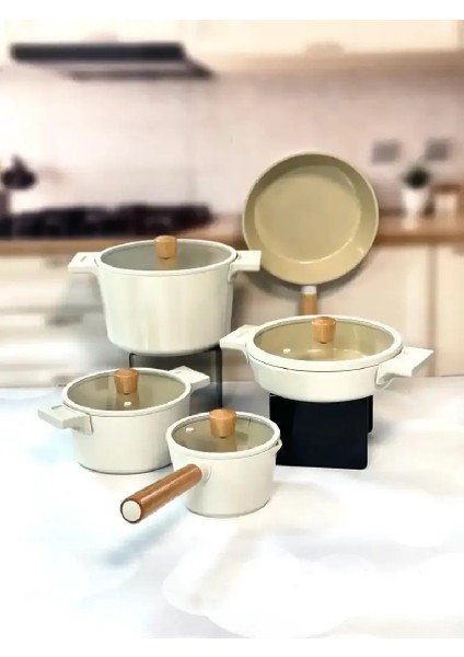 Pink & More Fiore Döküm 9 Prç Tencere Seti DC1.PM-0118 fiyatları