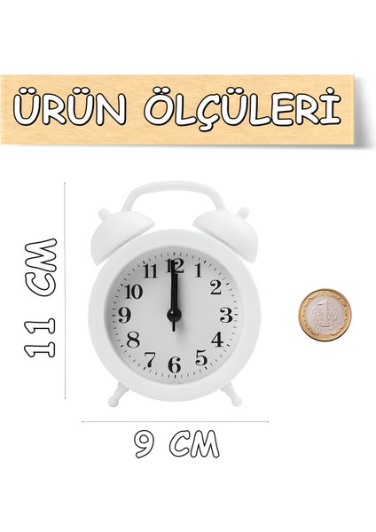 Søtrund Akar Saniyeli Alarmlı Analog Masa Saati - Çalar Saat 7178301 fiyatları