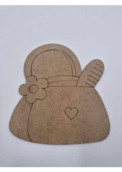 1 Adet Sevimli Çanta Ahşap Boyama Okul Diy Etkinlik Aktivite Sanat 15 cm x 13 cm