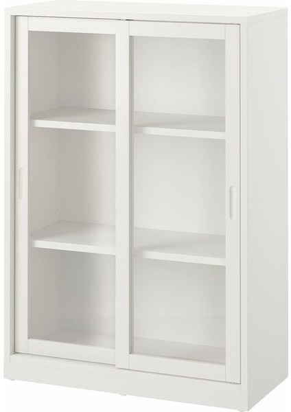 Sürgü Kapaklı Dolap, Kırık Beyaz, 81X37X116 cm