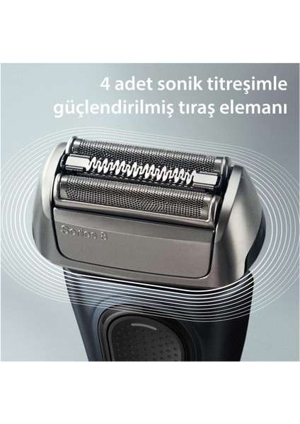 Series 8 Elektrikli Tıraş Makinesi, Şarj Standı, Islak ve Kuru, 8513S, Gri fiyatları