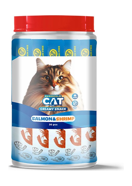 Nrtmsa Eurogold Cat Sıvı Kedi Ödülü Somon - Karides 30x15gr