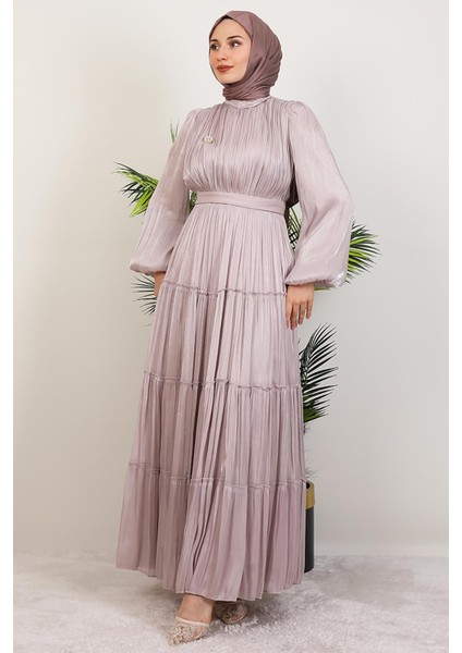 Aydeniz Broş Abiye Pudra modelleri