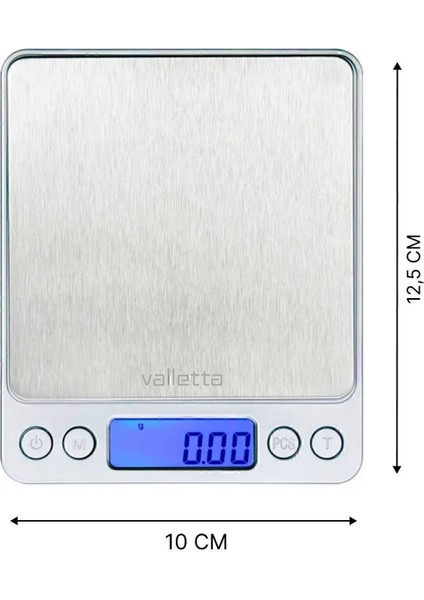 Paslanmaz Çelik Mutfak Tartısı 3 Kg, Pil Hediyeli, Şık ve Pratik Kullanım fiyatları