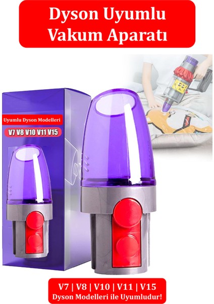 Mor Uyumlu Vakum Başlığı, Şarjlı Elektrikli Süpürge Modellerine Uygun