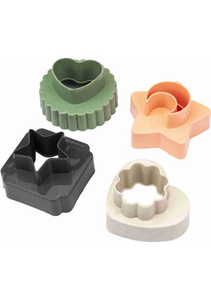 20'li Renkli Geometrik Desenli Kurabiye Kalıbı Çift Taraflı Set modelleri