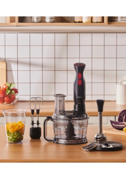 Çok Amaçlı Mutfak Robotu, 6 Fonksiyon, Güçlü 2000 W Motor, Siyah Renk fiyatları