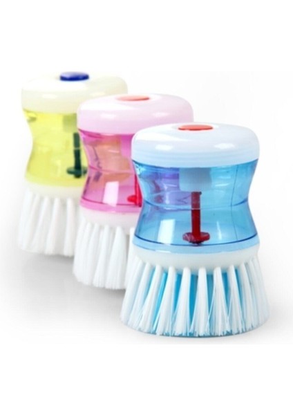 Kenarında Deterjan Haznesi Bulunan Pratik Bulaşık Fırçası