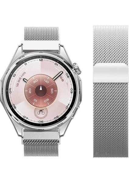 Watch Gt5 / Gt6 46MM ile Uyumlu Manyetik Milanese Loop Metal Kordon – Paslanmaz Çelik, Şık ve Dayanıklı Kayış