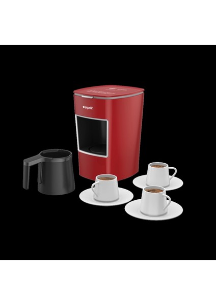 K 3300 Tff Türk Kahve Makinesi, Kırmızı Renkli, Şık ve Kullanışlı Ev Için Ideal Seçim indirimleri