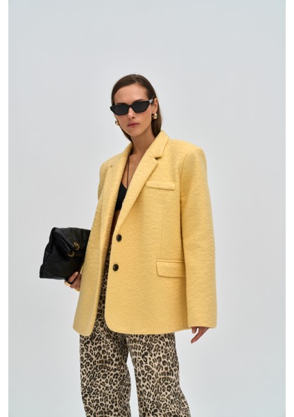 Enzo Sarı Blazer Ceket