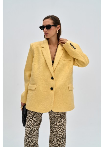 Enzo Sarı Blazer Ceket modelleri